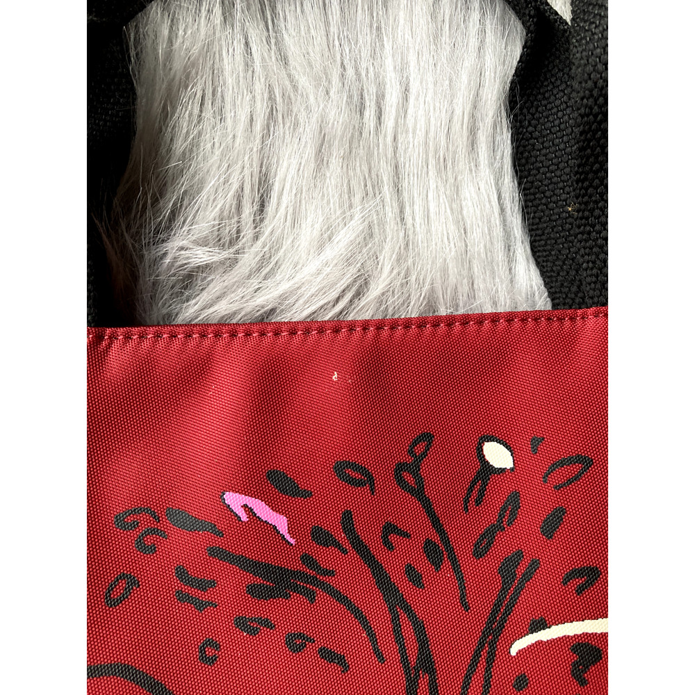 Kate Spade Maira Kalman Tote Handbag Red Darling Dog Canvas Zip Purse Medium - Picture 4 of 14